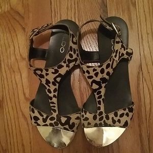 Aldo cheetah print sandals